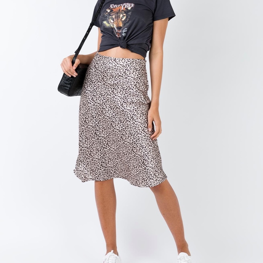 Princess Polly Midi Skirt Animal Print